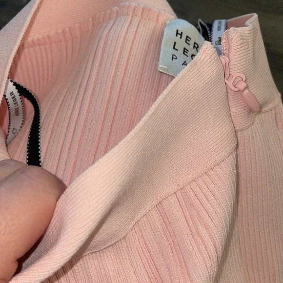 Hervé Léger Bandage Variegated Rib Skirt size XXS Midi Stretch Knit NWT - Picture 5 of 9